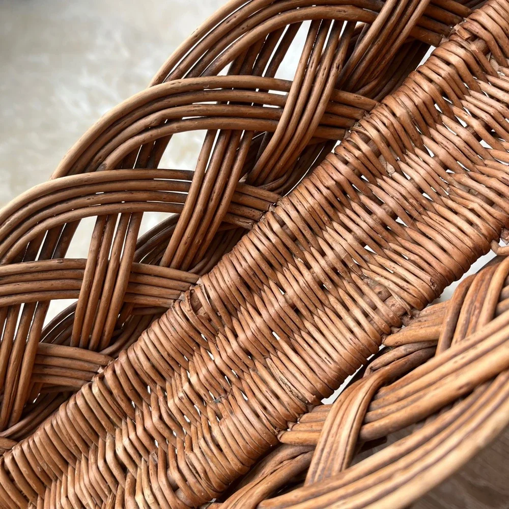 Vintage Wicker Baguette Bread Basket